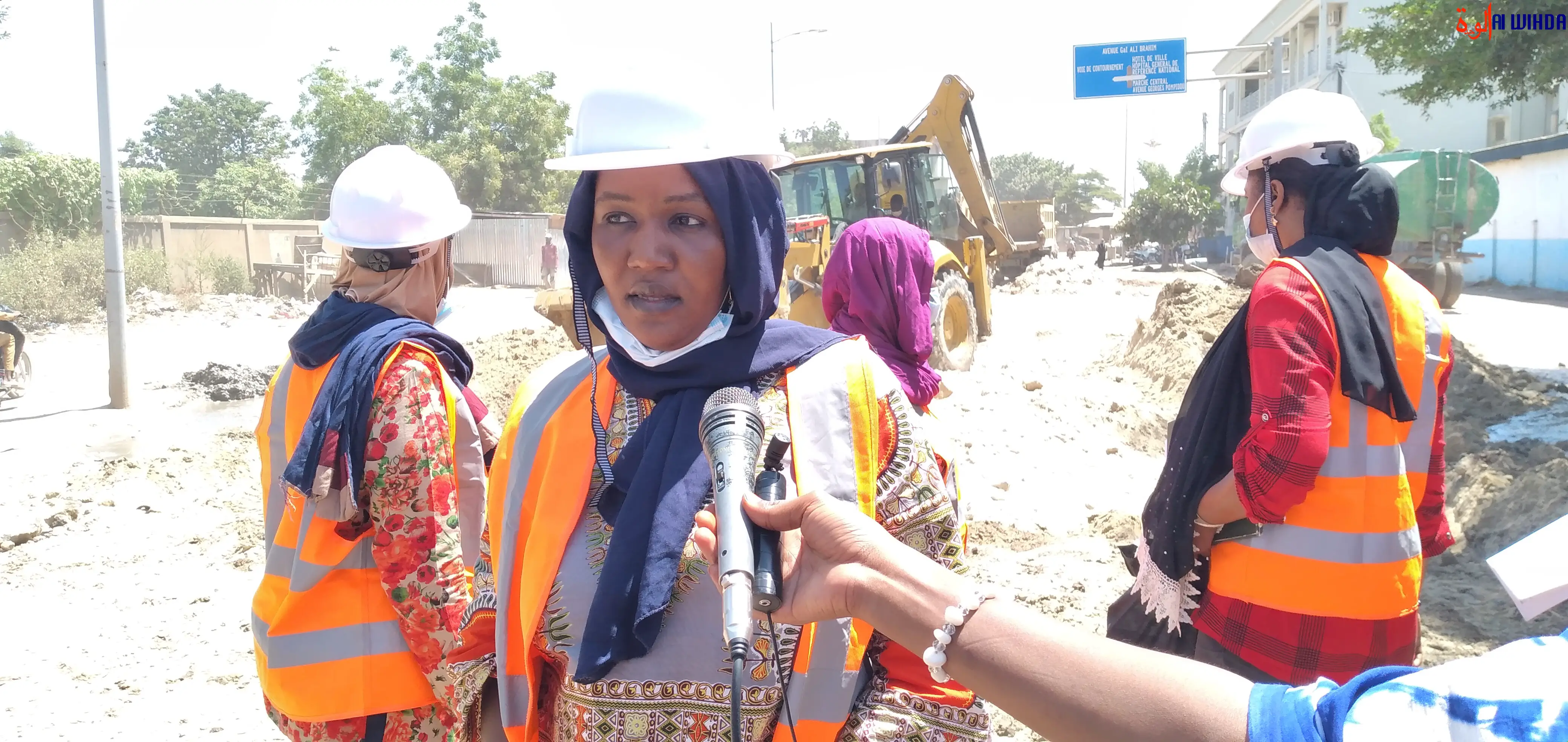 Tchad : des femmes ingénieurs aménagent des rues à N'Djamena pour faciliter la circulation. © Ben Kadabio/Alwihda Info