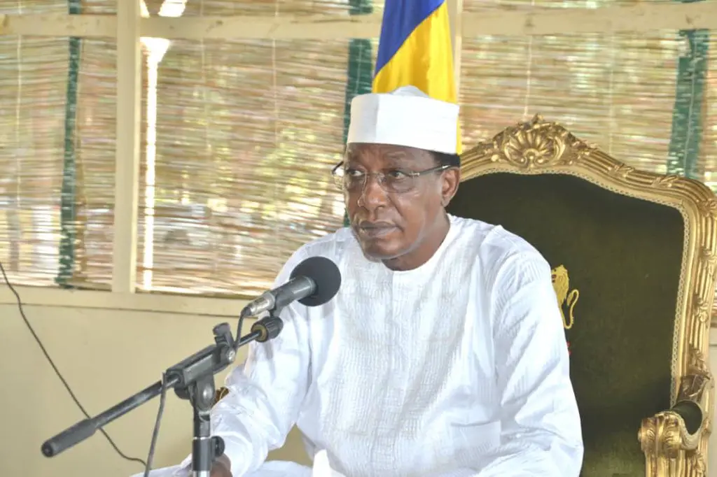 Le président Idriss Déby, le 5 novembre 2020 à Bongor, au Mayo Kebbi Est. © PR