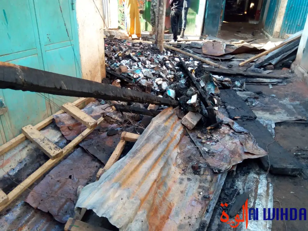 Tchad : des boutiques calcinées dans l'incendie d'un marché à Moundou