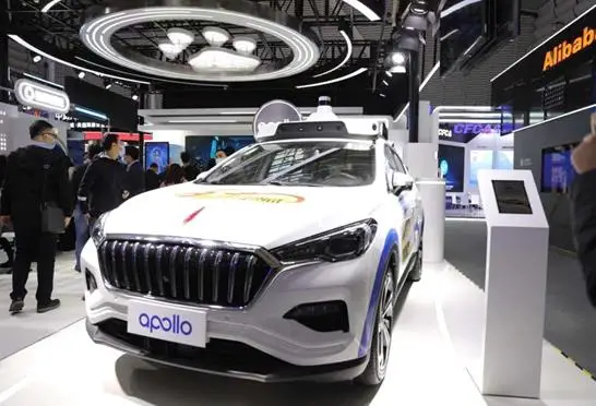 Apollo, an autopilot solution of Chinese tech firm Baidu, is exhibited at the 2020 Light of Internet Expo. Photo by Bai Yuanqi, Liu He/People's Daily App