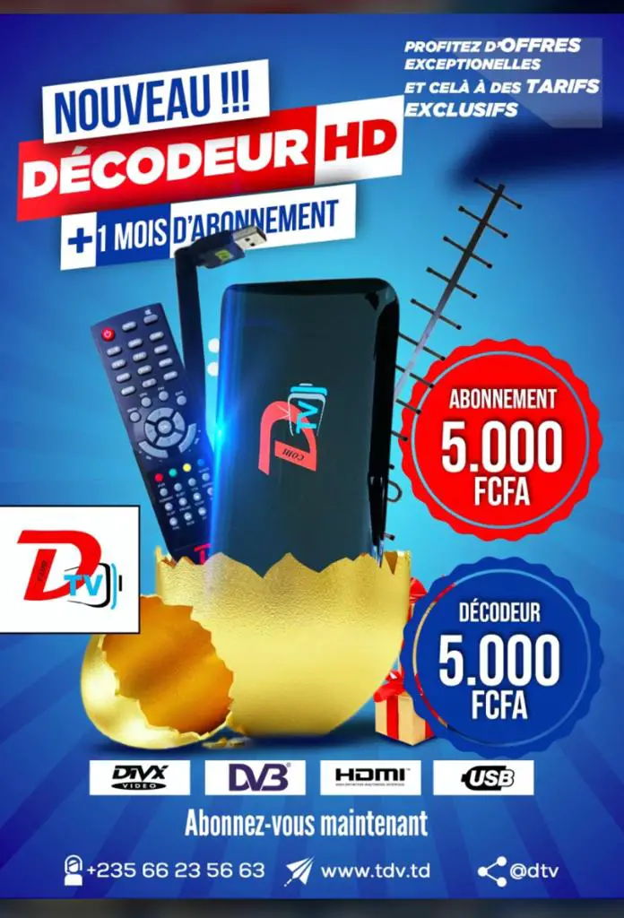 Tchad : D-TV annonce des offres sur ses abonnements et décodeurs TV