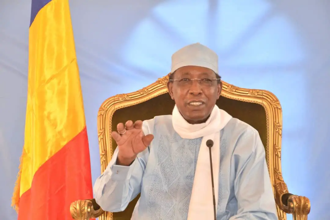 Le président de la République Idriss Deby, le 10 décembre 2020 à Am-Timan, dans la province du Salamat. © PR