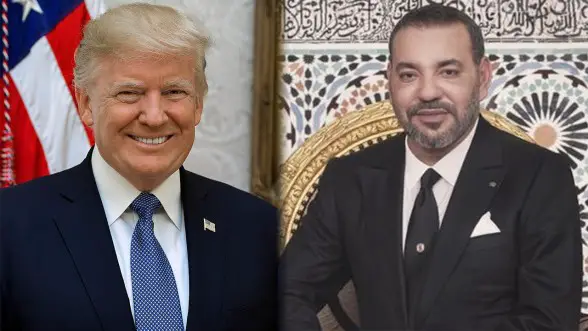 Le président américain (gauche) et le Roi du Maroc. © DR
