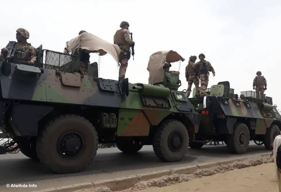 Des blindés de l'opération Barkhane à N'Djamena. © Alwihda Info