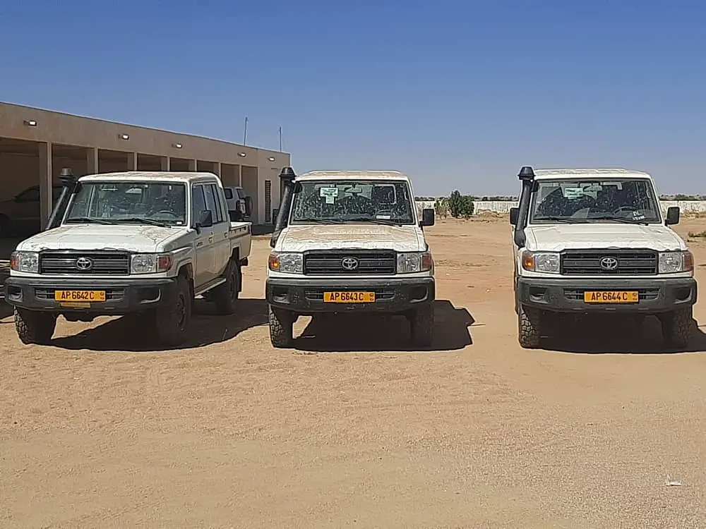 Tchad : les préfets du Ouaddaï reçoivent des nouveaux véhicules. © Hambali Nassour Ourada/Alwihda Info