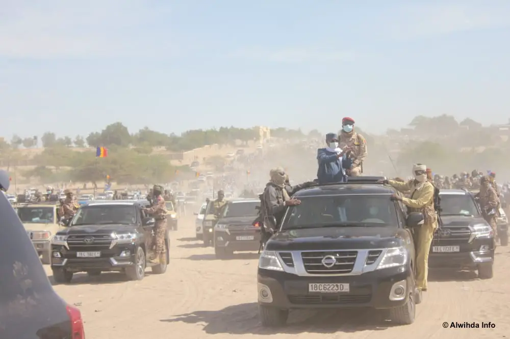 Tchad : le chef de l'État Idriss Deby en parade à Moussoro. © Ben Kadabio/Alwihda Info