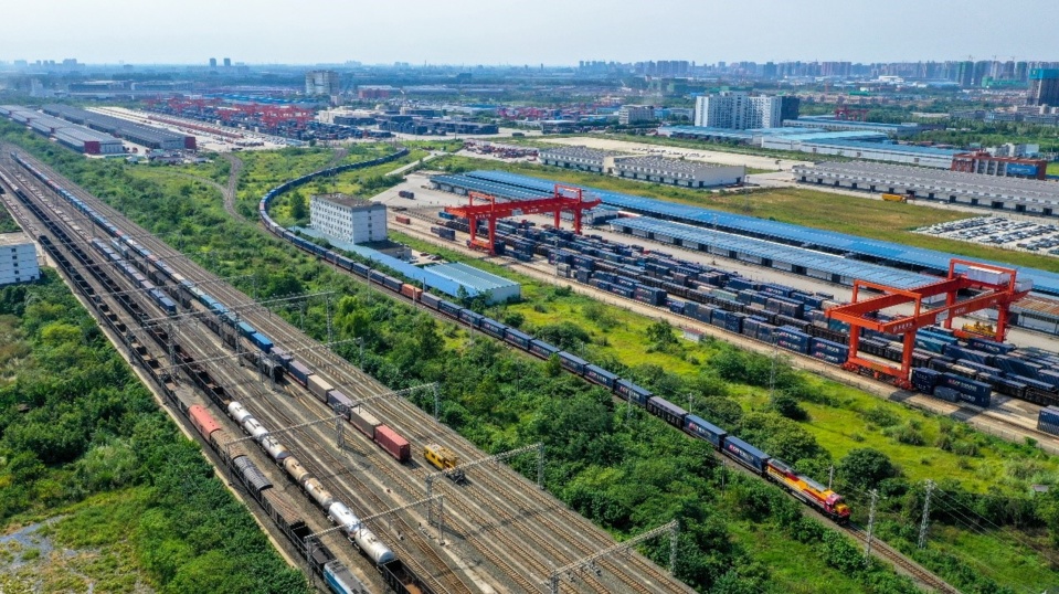 Photo shows the Chengdu International Railway Port. (People’s Daily Online/Bai Guibin) Photo shows the Chengdu International Railway Port. (People’s Daily Online/Bai Guibin)