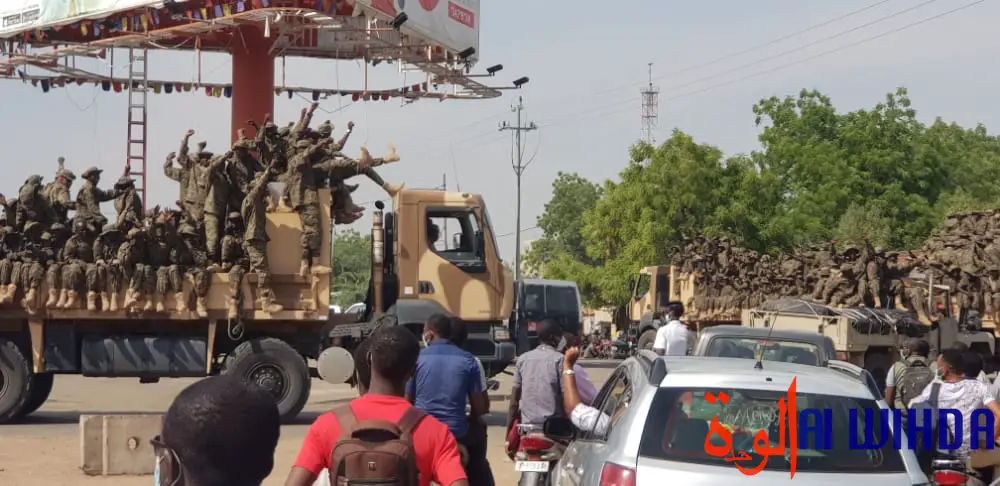 Tchad : des soldats acclamés à N'Djamena, à leur retour de formation
