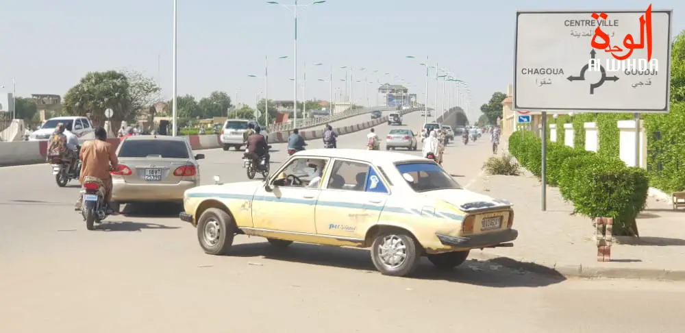 La circulation dans la ville de N'Djamena. © Ben Kadabio/Alwihda Info