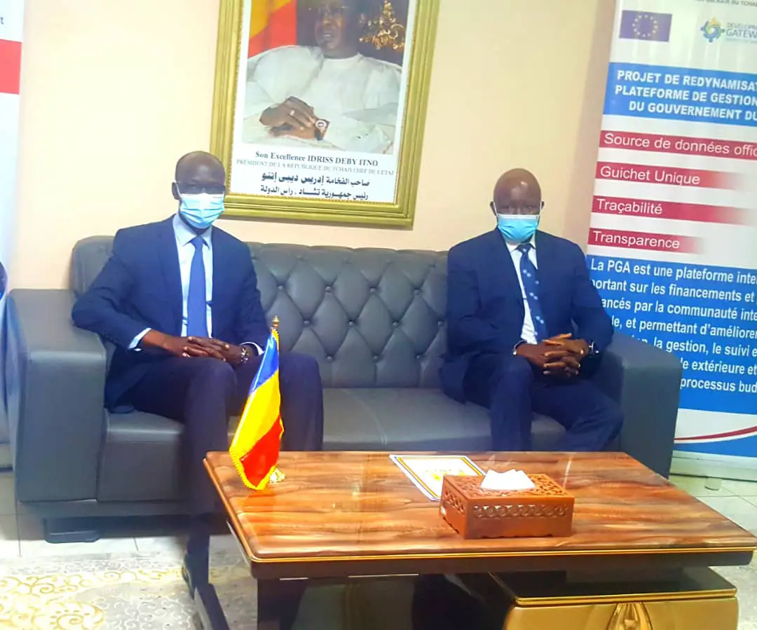 Tchad : le nouveau représentant du PNUD échange avec le ministre de l'Économie