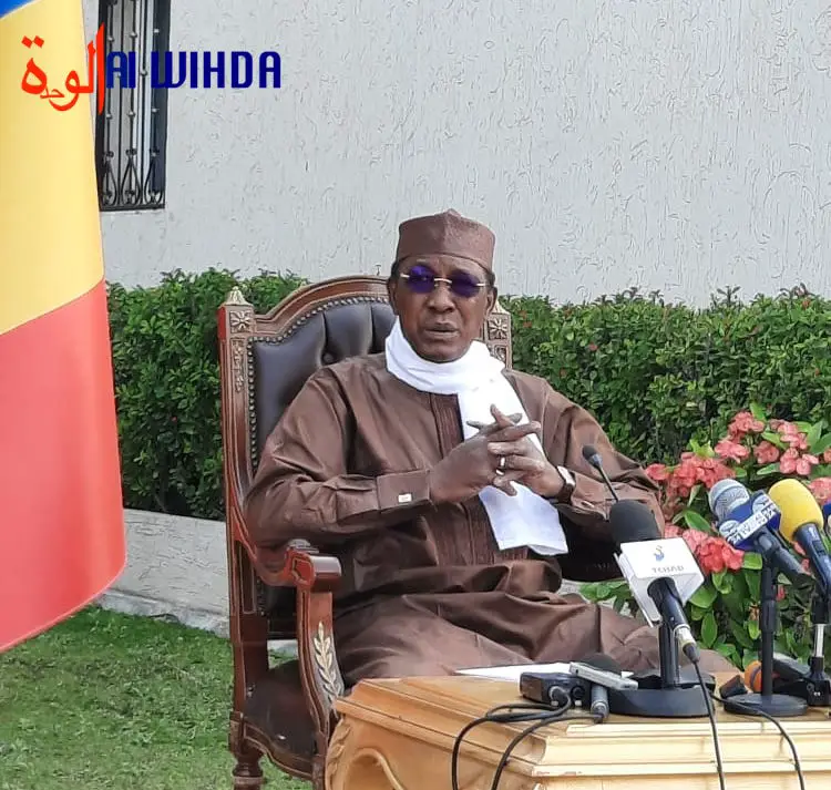 Le chef de l'État Idriss Deby, le 25 février 2021. © Djimet Wiche/Alwihda Info