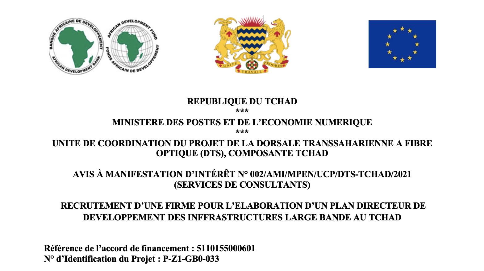 @Projet DTS-Tchad @Projet DTS-Tchad