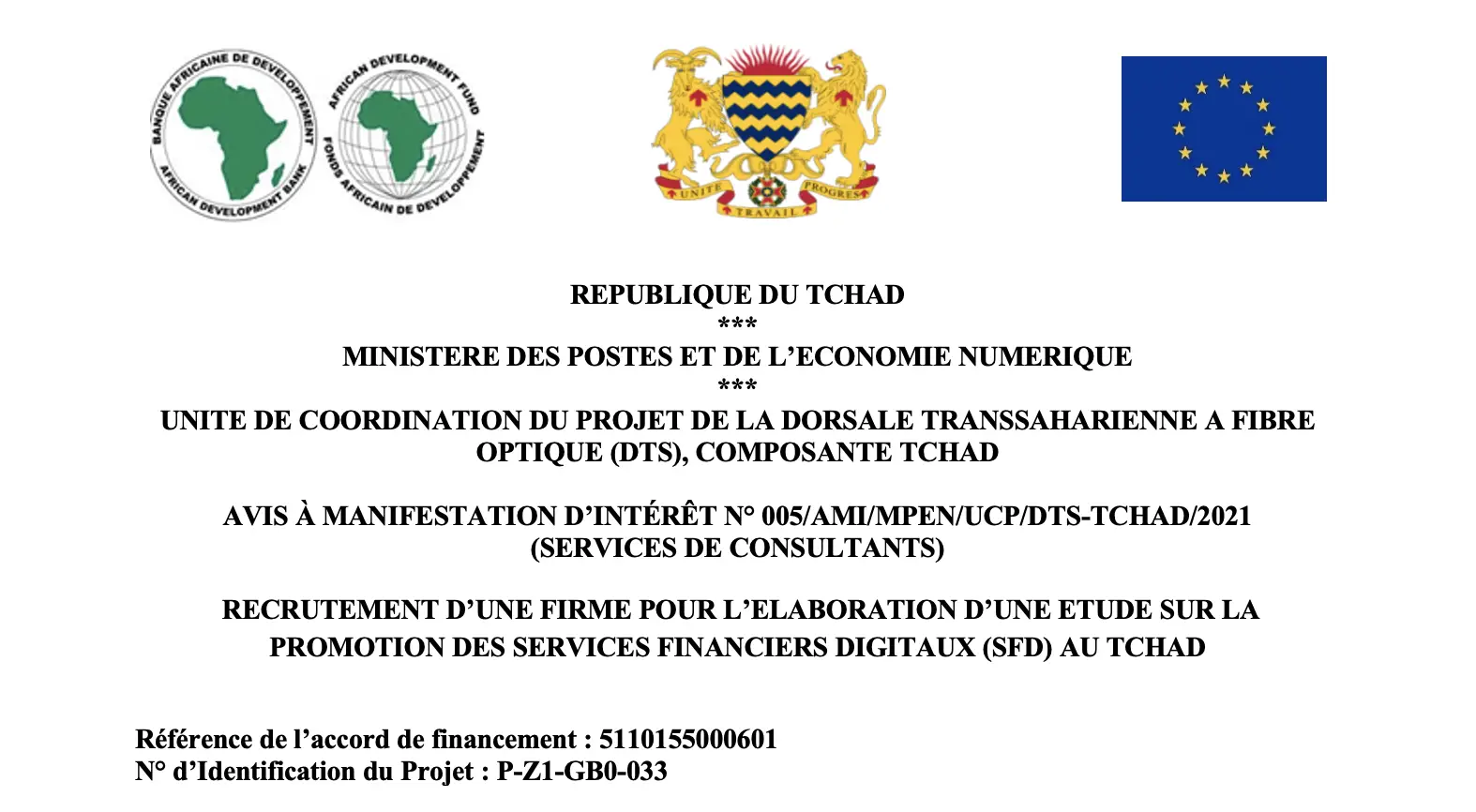 Projet DTS-Tchad