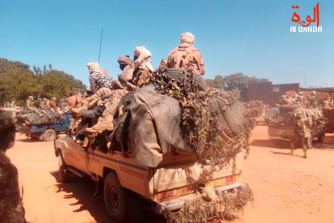 Des soldats tchadiens au Nord-Est du Tchad. Illustration © M.I.G./Alwihda Info