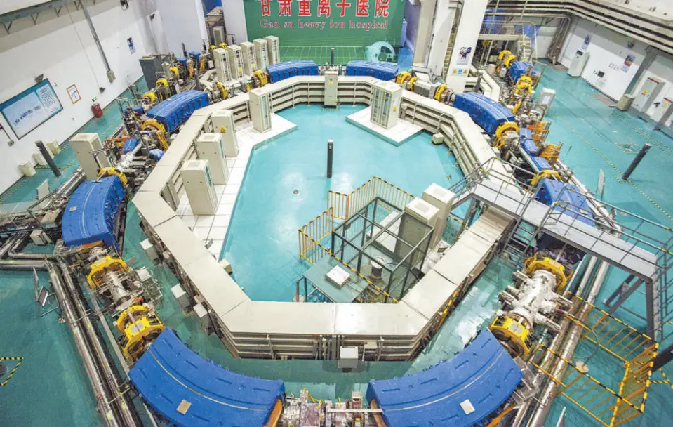 Photo shows the heavy ion accelerator facility for cancer treatment in Wuwei, northwest China's Gansu province. (Photo/Courtesy of the Institute of Modern Physics under the Chinese Academy of Sciences)