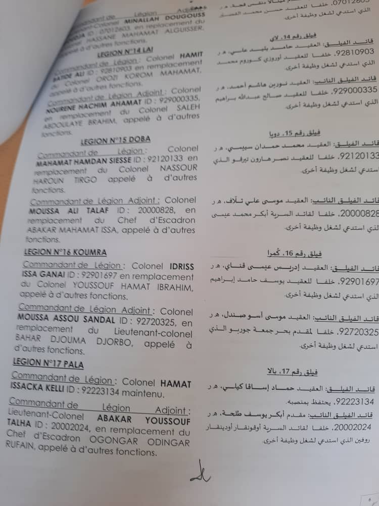 Tchad : 44 nominations à la gendarmerie nationale Tchad : 44 nominations à la gendarmerie nationale