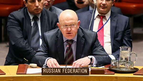 Vassili Nebenzia, représentant permanent de la Russie auprès de l'ONU. © Sputnik . Nancy Sissel