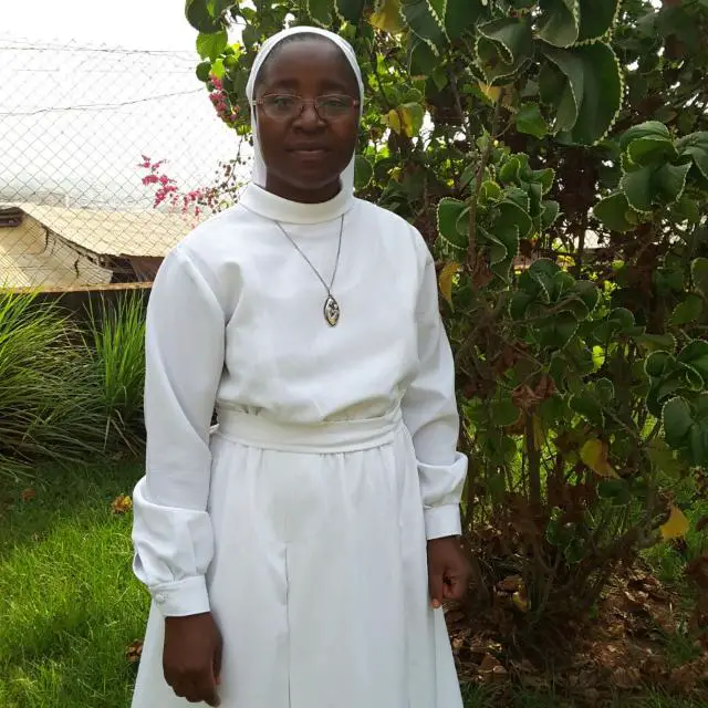 Sœur Sabine Sylvie Mengue, Supérieure du Cameroun de la Congrégation des Filles de Notre-Dame du Sacré-Cœur.