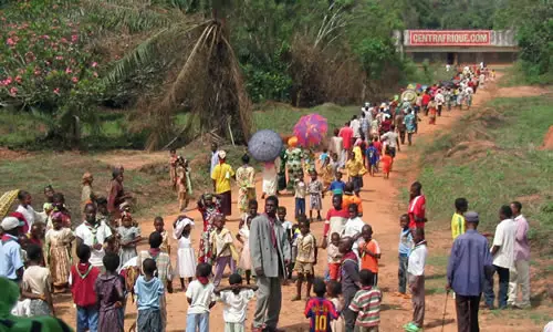 La population fuit les zones de combats en Centrafrique. Crédit photo : Sources