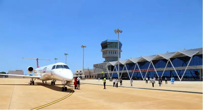 A new airport financed by China in Mozambique is put into use on Nov. 29, 2021. (Photo from the website of the Chinese Embassy in Mozambique)