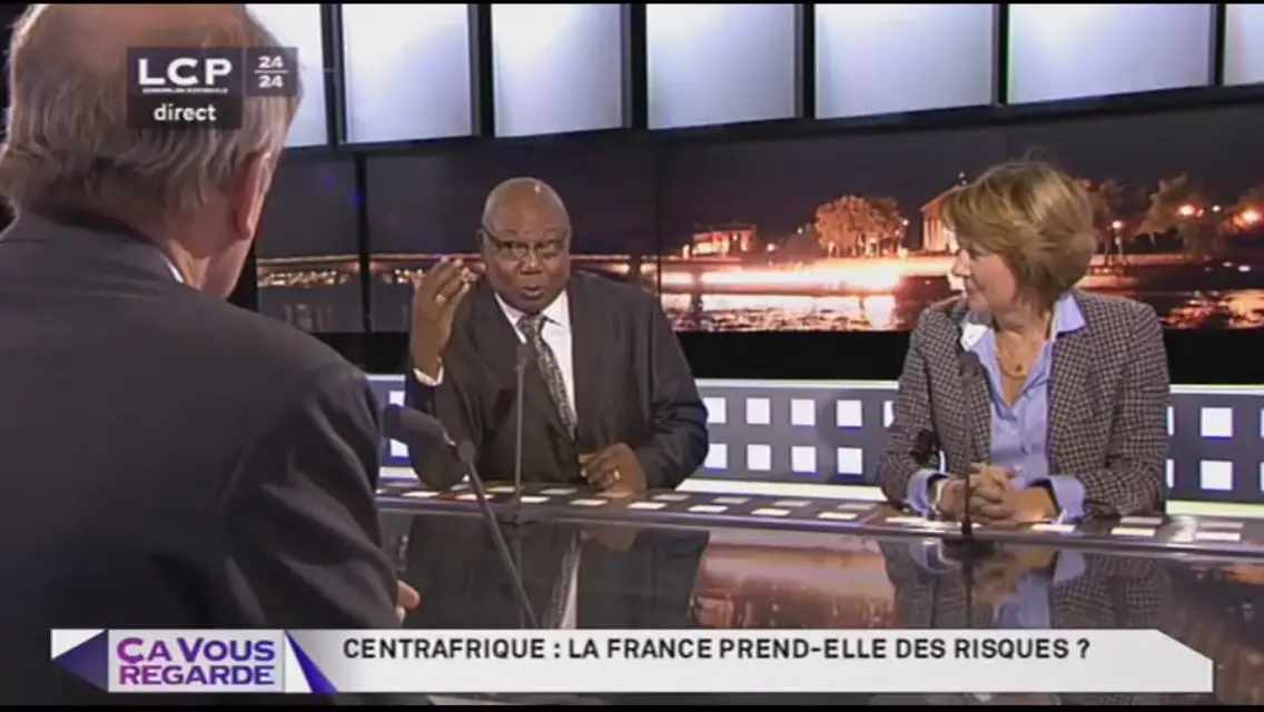 Martin Ziguélé sur la chaîne de télévision française LCP.