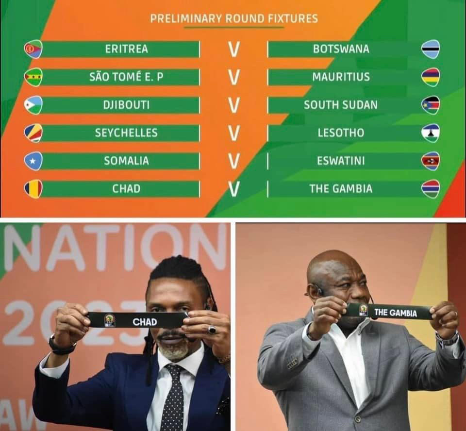 CAN 2023 : Le Tchad affrontera la Gambie pour le tour préliminaire