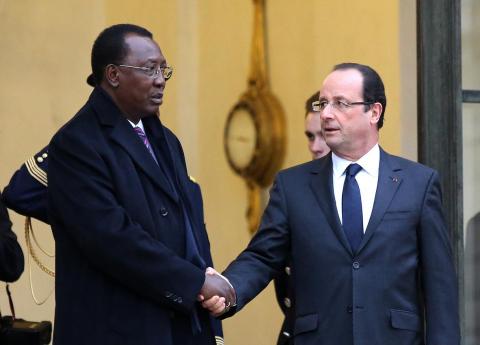 Le Président Idriss Déby et son homologue François Hollande à Paris. Crédit photo : Elysée.