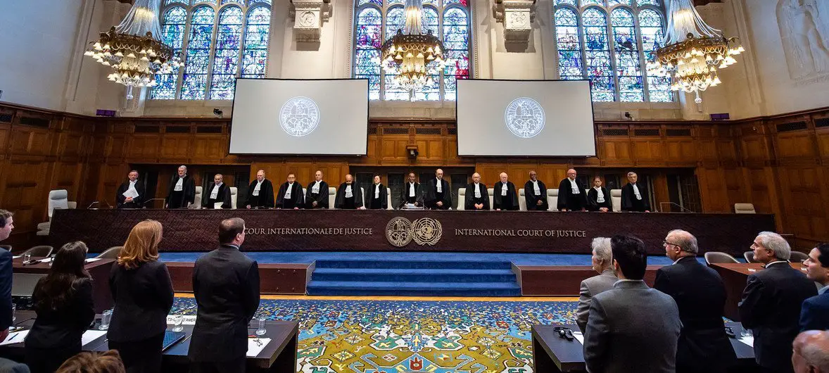 La Cour internationale de Justice (CIJ) au Palais de la paix, à La Haye. © ONU Photo/ICJ-CIJ/Frank van Beek