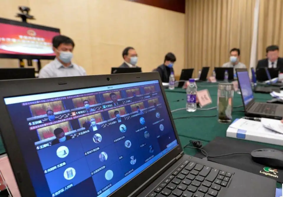 Dongcheng district, Beijing, holds four press conferences during the annual meetings of its district-level lawmakers and political advisors and uses online channels for news release for the first time in January 2022. (Photo by Zhang Chuandong)