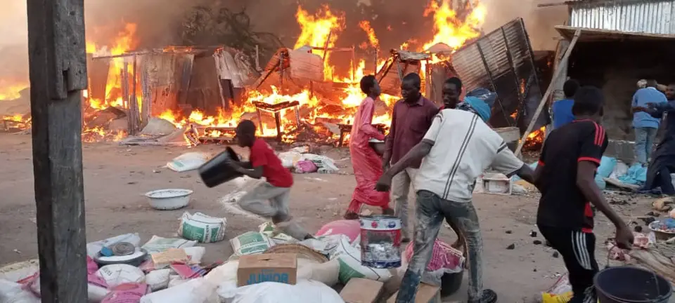 Tchad : un marché touché par un incendie dans le 1er arrondissement de N'Djamena