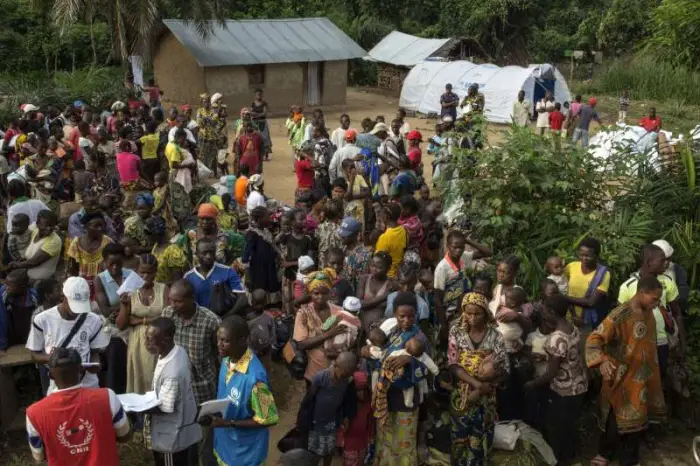 Des civils pris en charges par des organisations humanitaires en Centrafrique. Crédit photo : Sources