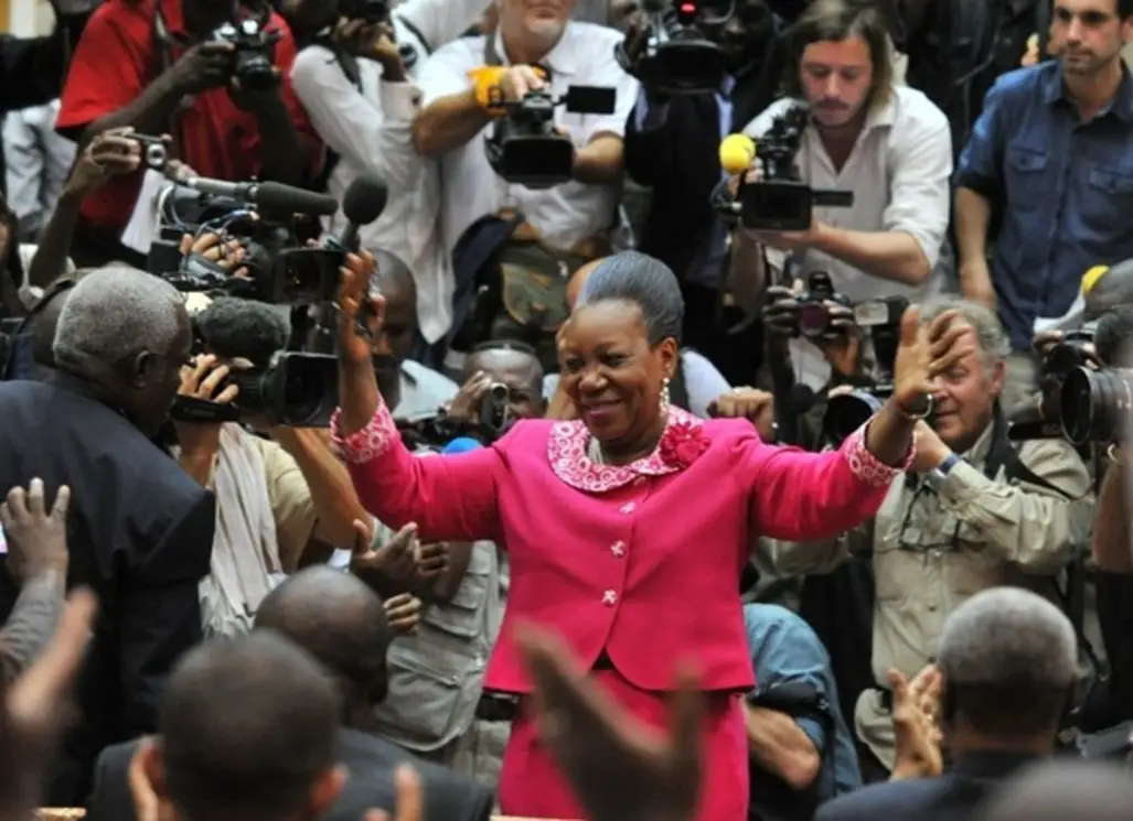 Catherine Samba-Panza, après son élection lundi 20 janvier. ISSOUF SANOGO / AFP