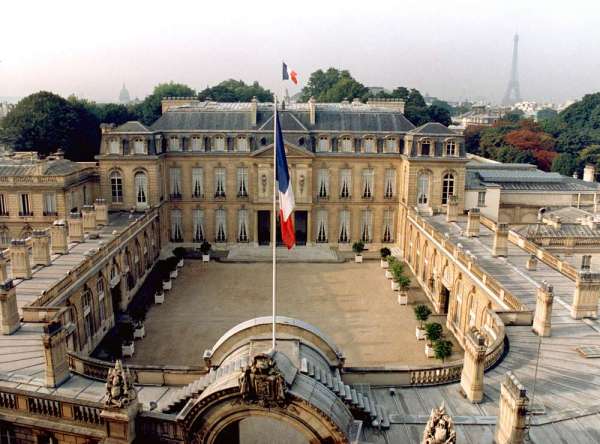 Le Palais de l'Elysée. Crédit photo : Sources