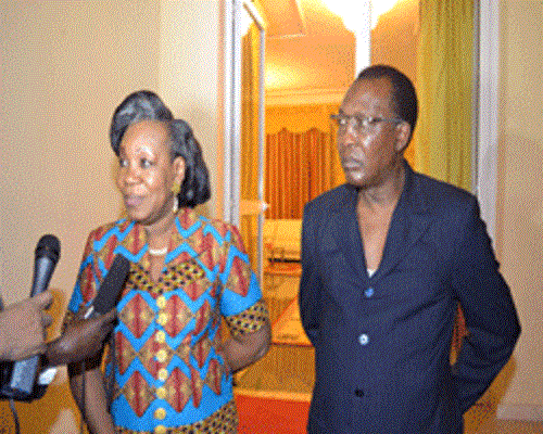 Idriss Déby, Président tchadien et Cathérine Samba-Panza, Présidente centrafricaine de la Transition.