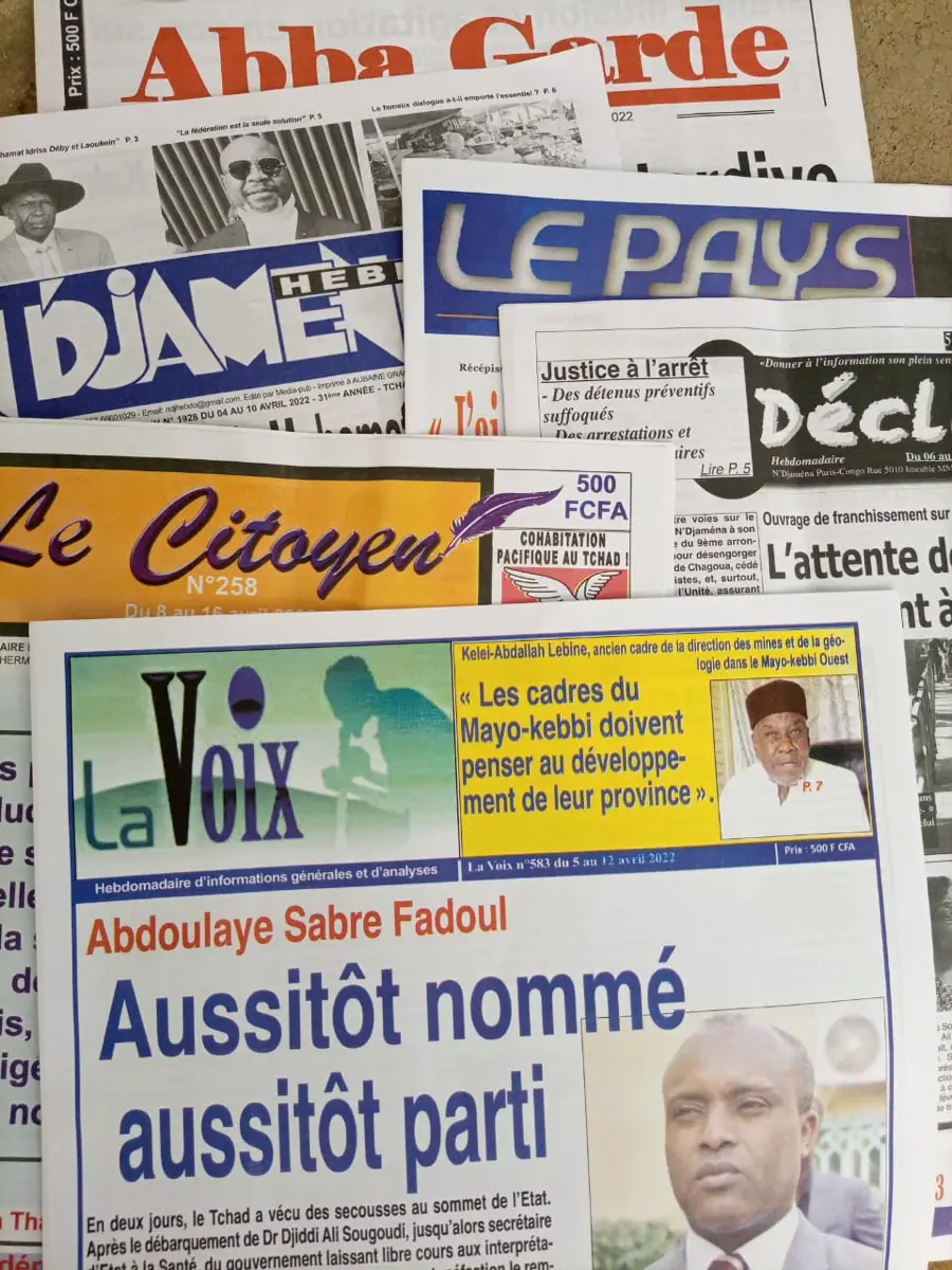 Tchad : la revue de la presse du 4 au 10 avril 2022