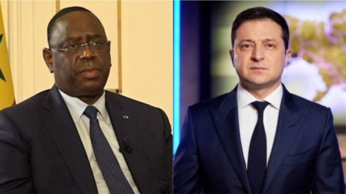 Guerre Russie-Ukraine : Macky Sall et Zelensky se sont entretenus. © DR Guerre Russie-Ukraine : Macky Sall et Zelensky se sont entretenus. © DR