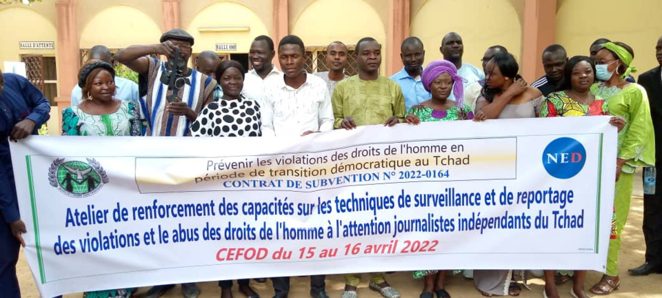 Tchad : DHSF renforce les capacités des journalistes sur le monitoring des droits de l'Homme Tchad : DHSF renforce les capacités des journalistes sur le monitoring des droits de l'Homme