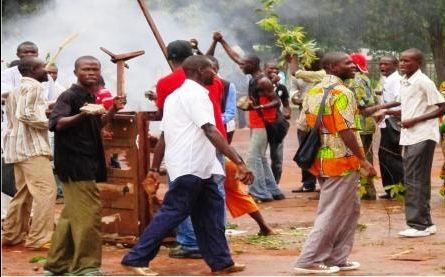 Mouvement des étudiants de Bangui. Photo non datée. Crédit photo : Sources