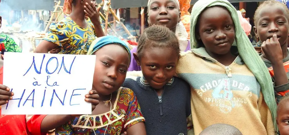 En République centrafricaine, un groupe de jeunes militent contre la haine et la discrimination fondée sur l'appartenance ethnique et la religion (photo d'archives)/ © OCHA/Yaye Nabo Séne