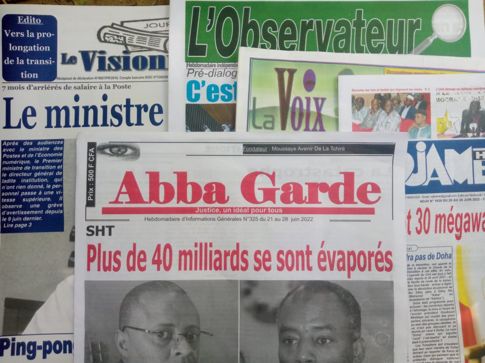 Tchad : la revue de presse du 20 au 26 juin 2022 Tchad : la revue de presse du 20 au 26 juin 2022