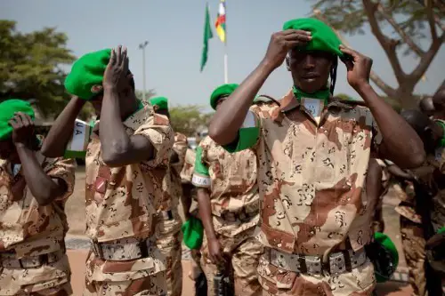 Des soldats africains de la MISCA. Crédit photo : Sources