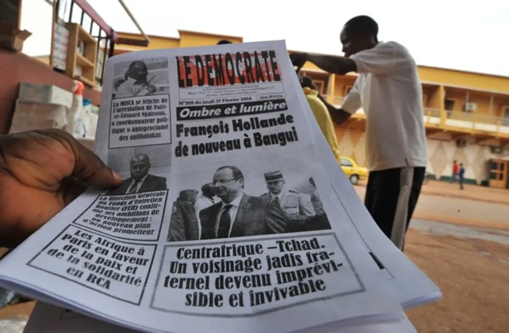 Le journal Le Démocrate. Sia Kambou/AFP