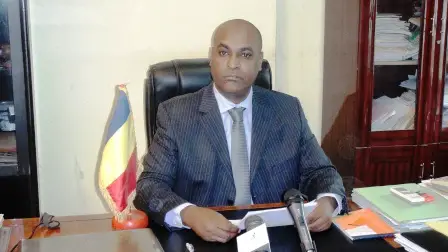 Le Ministre tchadien de l’Economie, du Commerce et du Développement Touristique Aziz Mahamat Saleh. Alwihda Info/M.R