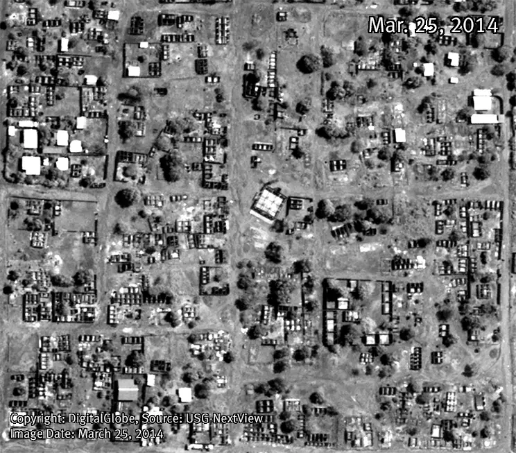 RCA : Des images satellites offrent une destruction systématique des quartiers musulmans
