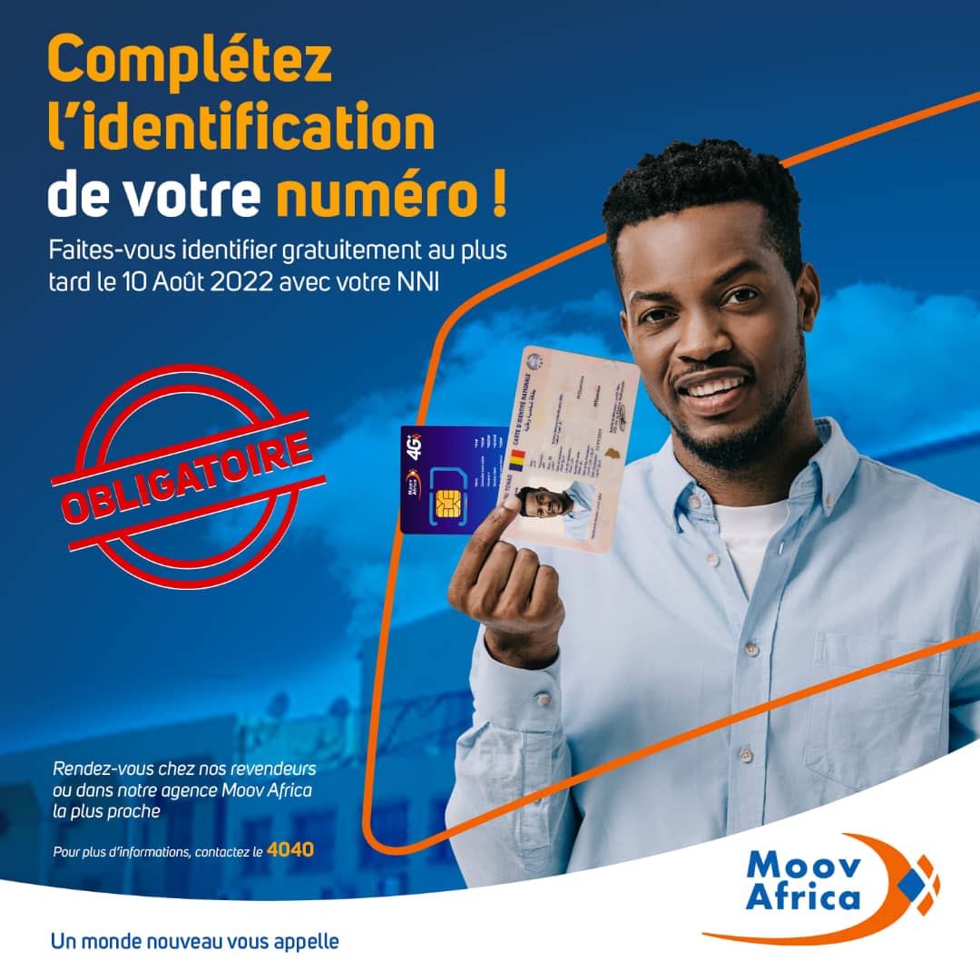 Tchad : MOOV AFRICA lance une grande campagne d’identification de ses abonnés