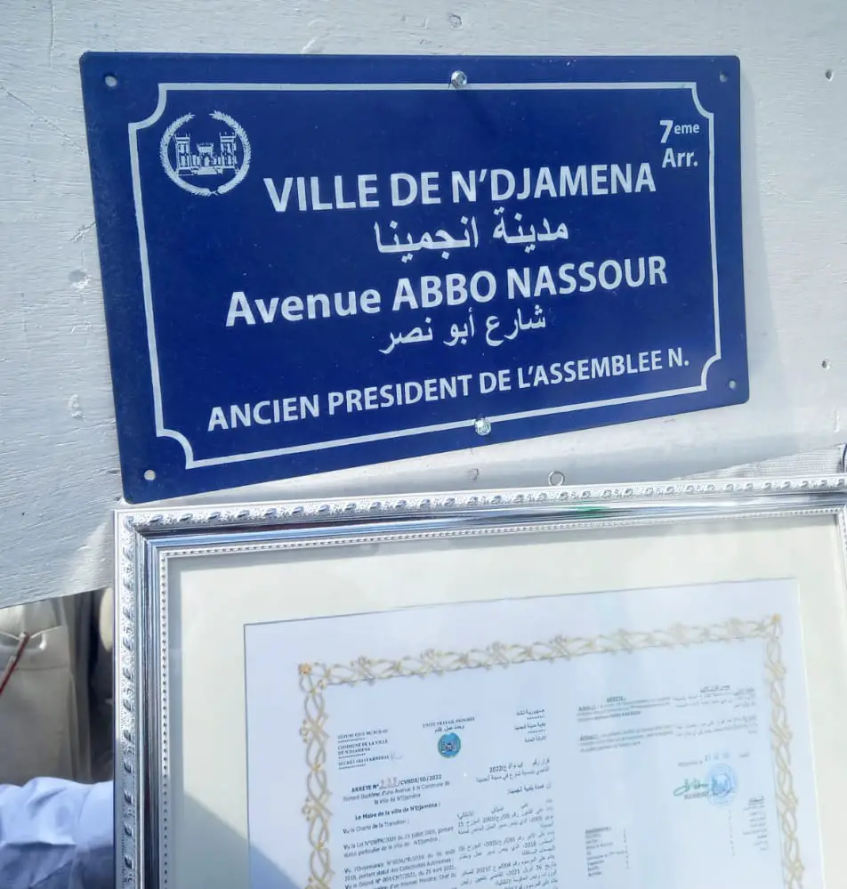 Tchad : l’avenue Abbo Nassour Abdoulaye Sabre inaugurée à Ndjamena