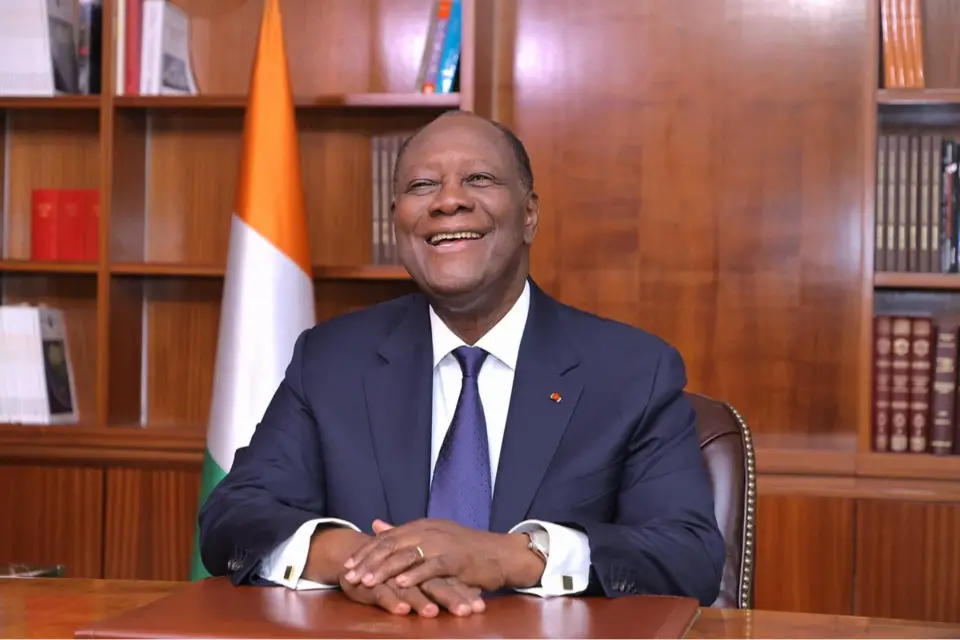 Le président ivoirien Alassane Ouattara. © PRC