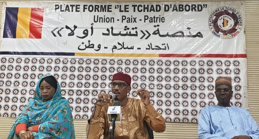 Mahamat Saleh Moussa, coordonnateur de la plateforme Tchad D'abord. © Malick Mahamat/Alwihda Info Mahamat Saleh Moussa, coordonnateur de la plateforme Tchad D'abord. © Malick Mahamat/Alwihda Info