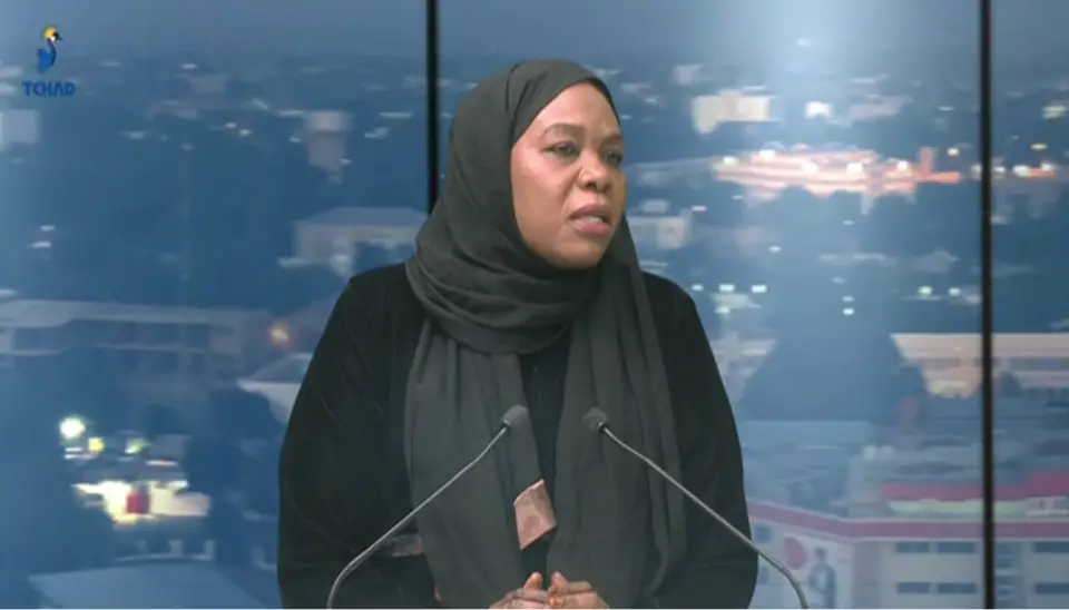 La directrice générale adjointe de SudaChad, Safia Mahamat Youssouf. © Télévision nationale