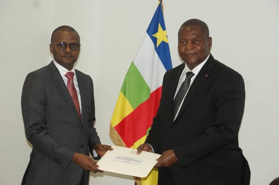 RCA : le président Touadera a reçu le ministre tchadien des Finances et du Budget